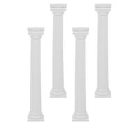 ibasenice 4pcs White Roman Column Cake Support Rods for Layered Cakes for Dessert Table and Party Use
