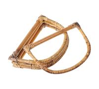 ibasenice 4pcs Wood Rattan Handbag Handle Purse Handle Vintage Style No Easy Deformation Great Texture for DIY Handcraft Projects Random Color