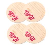 ibasenice 4pcs Wooden Birth Announcement Sign for Newborns Elegant Round Plaque for Nursery Decor Baptism and Showers Capture Precious Moments Date Weight and Height