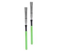 ibasenice 4pcs Wooden Handle Drum Wire Brush for Cleaning Jazz Percussion Drum Stick Brush for Percussion Instruments