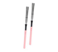ibasenice 4pcs Wooden Handle Steel Drum Brushes for Jazz Drums Professional Wire Brush Sticks for Drummer Practice Compact and Comfortable Grip for Easy Use