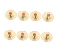 ibasenice 4sets Finger Cymbals for Low Volume Jingle Cymbals Safe Material for Long Use 2pcs*4