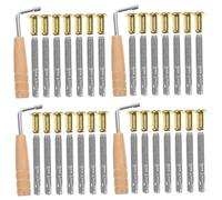 ibasenice 4sets Lyre Harp Tuning Kit Professional Tuning Wrench Replacement Turn Pins and Strings