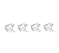 ibasenice 4sets Metal Mandolin Tailpiece for Enhanced Sound Clarity String Design Finish for Musicians Seeking Improved Performance and Balance