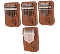 ibasenice 4sets Miniature Kalimba Finger Piano Portable Thumb Piano for Beginners and Boys and Girls Lightweight Musical Instrument Notes for Music and Decoration