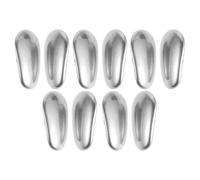ibasenice 5 Pairs Eyeglass Nose Pads Titanium Anti-Slip Waterdrop Seed-Shaped Silver Universal for Glasses and Eyewear Repair Parts