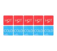 ibasenice 5 Pairs Self-adhesive Acrylic Hot and Cold Water Signs Visible from A Distance Assorted Colour for Store outside Use