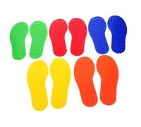 ibasenice 5 Pairs Tactile Massage Hand and Foot Prints Sensory Water Mat Classroom Floor Dots Classroom Dance Markers Sensory Floor Mats Pvc