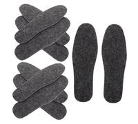 ibasenice 5 Pairs Winter Felt Shoe Insoles Warm Boot Liners for Women and Men Sweat-Absorbing Unisex Cushions for Cold Weather Comfort and Odour Control