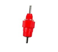 ibasenice 50 Pcs Automatic Chicken Water Feeder for Poultry Screw Style Drinker Red Head for Farm Use Sturdy and Efficient Water Supply