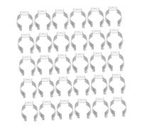 ibasenice 50 Pcs Stainless Steel LED Fluorescent Tube Clamps U Shaped Light Bulb Holders Compact Bracket for Secure LED Lamp Fixing and Sag Support