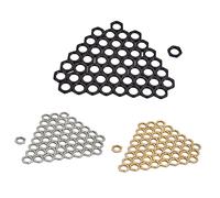ibasenice 50 Pcs Zinc Alloy Thin Nut Replacement for Guitar Jack Socket - Gold, 8Mm Inner Diameter, for Electric Guitar Repairs