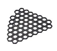 ibasenice 50pcs Black Zinc Alloy Thin Nut for Guitar and Bass Socket Jack Replacement for Instrument Components Compatible Models