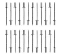 ibasenice 50pcs Flat Head Stainless Steel Rivets Silver Colour with Precise Specification and Permanent Fastener Features for DIY and Structural Blind Rivet Fasteners Applications