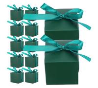 ibasenice 50pcs Kraft Paper Treat Boxes for Weddings and Parties Small Multi-functional Candy Packaging Boxes with Ribbon for Large-scale Events