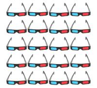ibasenice 50pcs Lightweight 3d Cardboard Glasses with Black Frame and Flat Design, Portable and Universal Compatibility for Stereoscopic Viewing during Movie Night or Parties, for Tv Shows