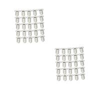 ibasenice 50pcs Metal Pacifier Suspender Clips Holders for Bibs Toys Crafts Silver Color Protective Inserts for Projects and Accessories