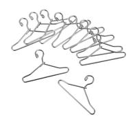 ibasenice 50PCS Mini Metal Doll Clothes Hangers Silver Dolls Dress Organizer Sturdy Wire Holders for Closet Storage and Neat Display