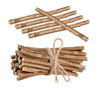 ibasenice 50pcs Natural Wooden Craft Sticks Set 10cm Long 0.5cm Diameter Unfinished Wood Sticks for DIY Crafts and Birdhouses Rustic Simple Style Premium Quality Material
