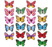 ibasenice 50pcs Realistic 3d Butterfly Hair Clips and Wall Decors with Smooth Surface, Made of Sturdy Pvc and Pp, Convenient to Use for Party and Wedding Decoration