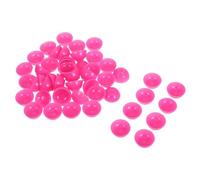ibasenice 50pcs Realistic Plastic Dishes for Dollhouse Kitchen Decor Scale Mini Dessert Cups for Tiny House Accessories Rosy Color