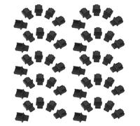 ibasenice 50pcs Silicone Dust Plug Set for Ethernet Ports and Computer Network Connectors, Black Rj45 Female Anti Dust Covers with Easy Installation, Protects and Organizes Home and School