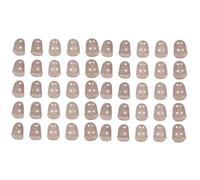 ibasenice 50pcs Silicone Fingertip Protectors for Guitar Finger Guards Fingertip Protection Covers Caps for Sewing Ukulele Electric Guitar and Embroidery