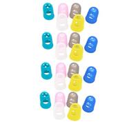 ibasenice 50pcs Silicone Guitar Finger Guards Protectors for Ukulele Players Mixed Colors Comfortable Fit against Pain during Practice