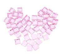 ibasenice 50pcs Simulated Ice Cubes Plastic Reusable Ice Cubes for Fish Tank Decor Fake Photography Props