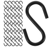 ibasenice 50pcs Small Metal S Hooks Black Iron Multipurpose Hooks for Organizing Clothes Kitchen Bathroom Practical and Stylish Storage Solution