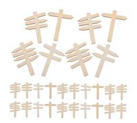 ibasenice 50pcs Wooden Mini Road Sign for Blank DIY Traffic Signs for Educational Play Creative Decorative Plaques for Dollhouse Scenery and Decor