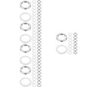 ibasenice 50sets Guitar Input Jack Socket Nut Potentiometer Washer Alloy Nut Accessory for Electric Guitar Replaceable Parts Washers Gaskets for Use
