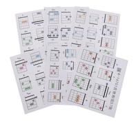 ibasenice 57pcs Guitar Chord Chart Cards Chord Chart Guide Portable Storage Box Beginner Music Diagram for Easy Guitar Learning Reference Guide for Practice
