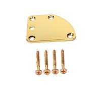 ibasenice 5holes Triangle Electric Guitar Neck Connecting Plate Golden Reinforcement Board for Enhanced Strength and Stability Easy Installation Screws Lightweight Design for Guitar Bass