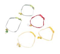ibasenice 5pcs Adjustable Pet Collars with Breakaway Buckle and Bell Small Cat and Dog Collars Candy Colors Durable Material for Everyday Use and Safety