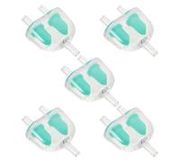 ibasenice 5pcs Aquarium Air Pump Check Valves Non-return 3-way Control Valve for Fish Tank Airline Tubing Aquarium Accessories with Green Housing Compatible for Air Pump Protection