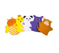 ibasenice 5pcs Baby Wash Mitt Cotton Bath Gloves for Gentle Body Exfoliating and Removing Dead Skin Cells, Adorable Fruit-Shaped Washcloths Towels for Babies and Boys and Girls Style