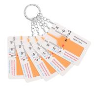 ibasenice 5pcs Car Tire Tread Depth Gauge Set, Plastic Tyre Thread Measuring Tool with Clip, Yellow Sturdy Tire Depth Meter for Vehicle Maintenance and Safety Inspections