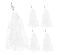 ibasenice 5pcs Cast Fishing Net Foldable Mesh Design with Iron Frame Lightweight Portable Fish Trap Basket for Saltwater Freshwater Fishing Lakes Rivers and Seas