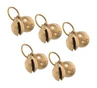 ibasenice 5Pcs Cat Collar Bells with Tiger Head Pendant 22Mm, Small Multi-Function Pet Bells for Dog and Cat Collars, Sturdy Copper Alloy Charms for Puppy Training and Safety