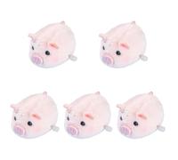 ibasenice 5pcs Clockwork Plush Pig wind up plush toy pig wind up toy Fluffy Piggy s kidcraft playset kids adorable kids plaything windup plastic