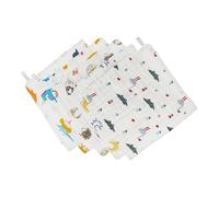 ibasenice 5pcs Cotton Baby Washcloths, Soft Non-Pilling Face Towels for Newborns, Portable Baby Bath Cloths, Gentle Everyday Cleaning Style