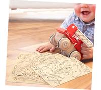 ibasenice 5pcs DIY Wooden Animal Puzzles Model Kits for Wild Animals Puzzle Cognitive Development Hand-eye Coordination Educational Craft with Wolf Dragon Fox Deer Tiger