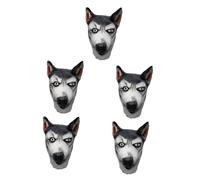 ibasenice 5pcs Dog for Halloween Parties Realistic Husky Costume Prop Eye-catching Animal Headwear for Boys and Girls and Adults for Cosplay and Themed Events