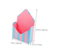 ibasenice 5Pcs Envelope Flower Boxes Set, Folding Paper Bouquet Packing Boxes with Red Spot, Beige Dot, Purple Blue Stripe Patterns, Floral Basket Wrapping for Wedding and Party Decorations