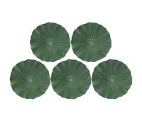 ibasenice 5pcs Floating Artificial Lotus Leaves Reflective Natural Look | Realistic Lotus Leaf Texture with Intricate Veins, Suitable for Indoor Water Features and Patio Decor