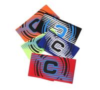 ibasenice 5Pcs Football Captain Armbands Wear Resistant Soccer Team Leader Bands Red Blue Black Fluorescent Green Orange Suitable for Football Basketball Hockey Baseball