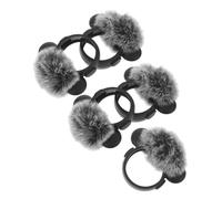 ibasenice 5pcs Furry Microphone Wind Cover Lavalier Mic Windscreen Windproof Noise Reduction for Outdoor Indoor Use Microphone Protection
