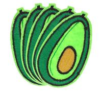 ibasenice 5pcs Green Embroidered Sew-on Avocado Patches Made Polyester Thread Fabric, for Concealing Flaws on T-Shirts and Pants, Stylish Cartoon Applique Accessories