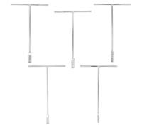 ibasenice 5pcs Handle Hex Socket Wrench Extended Reach for Vehicle Repair Multipurpose Hexagonal Spanner with Ergonomic Grip Heavy-Duty Metal T-Type Wrench for Automotive and Industrial Use